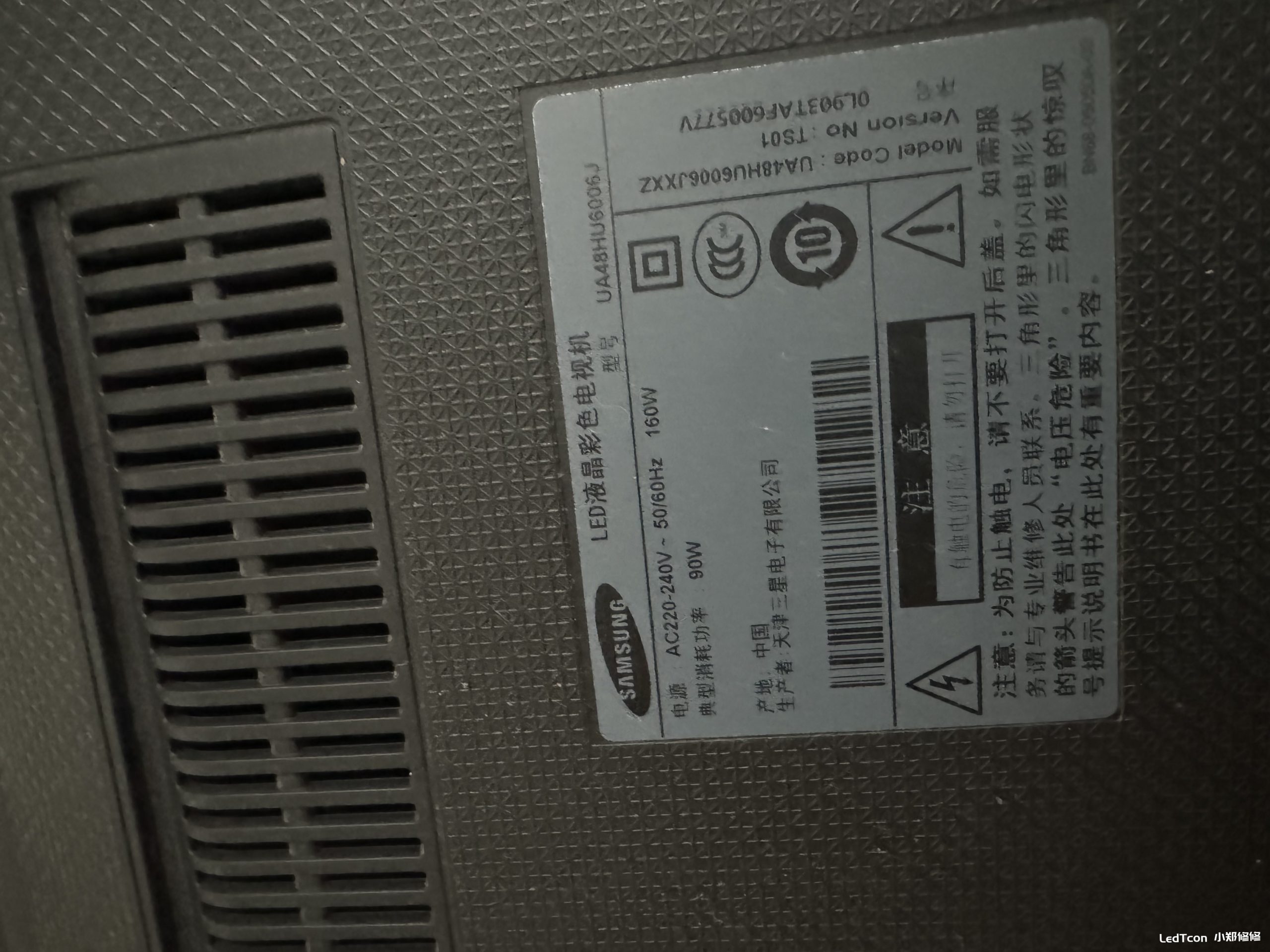 三星UA48hu6006j背光不亮通病-LED TCON